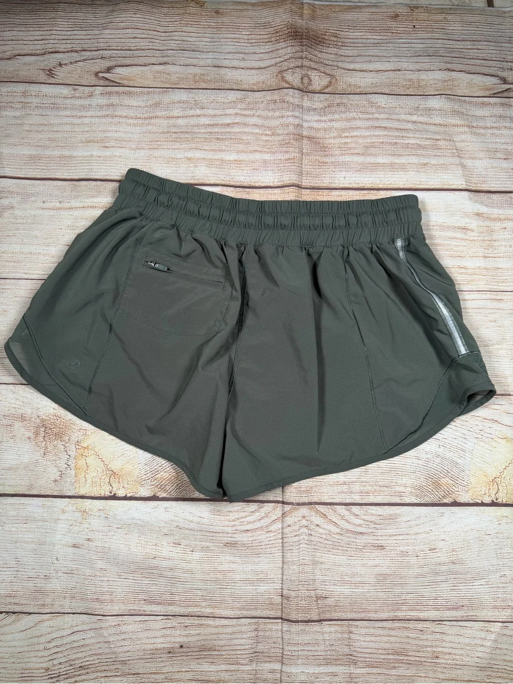 CRZ YOGA Olive Drawstring Athletic Shorts - Workout, Lifting, Running